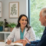 Naturopathic doctor providing supportive cancer care consultation in White Rock clinic.
