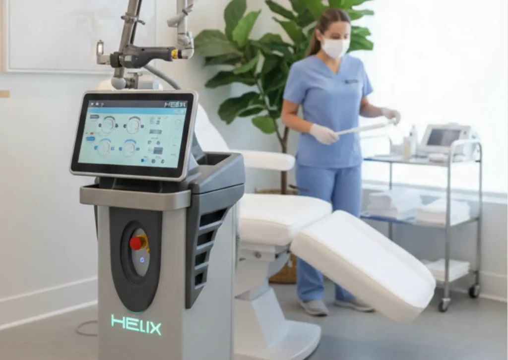 HELIX laser skin resurfacing technology at Natural Beauty Clinic in White Rock, BC