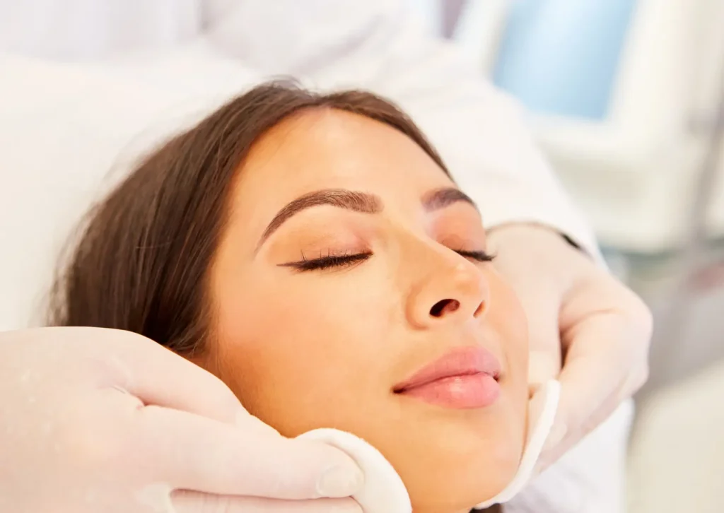 Non ablative 1570 nm laser stimulating collagen beneath the skin while preserving the surface