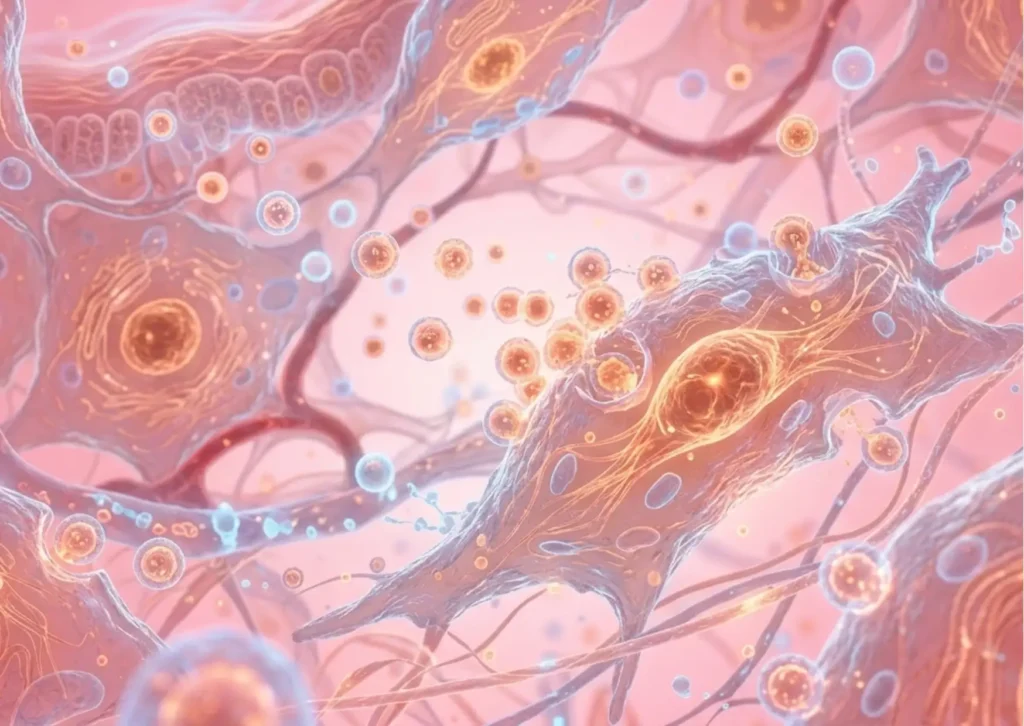 Scientific visualization of exosomes supporting skin regeneration