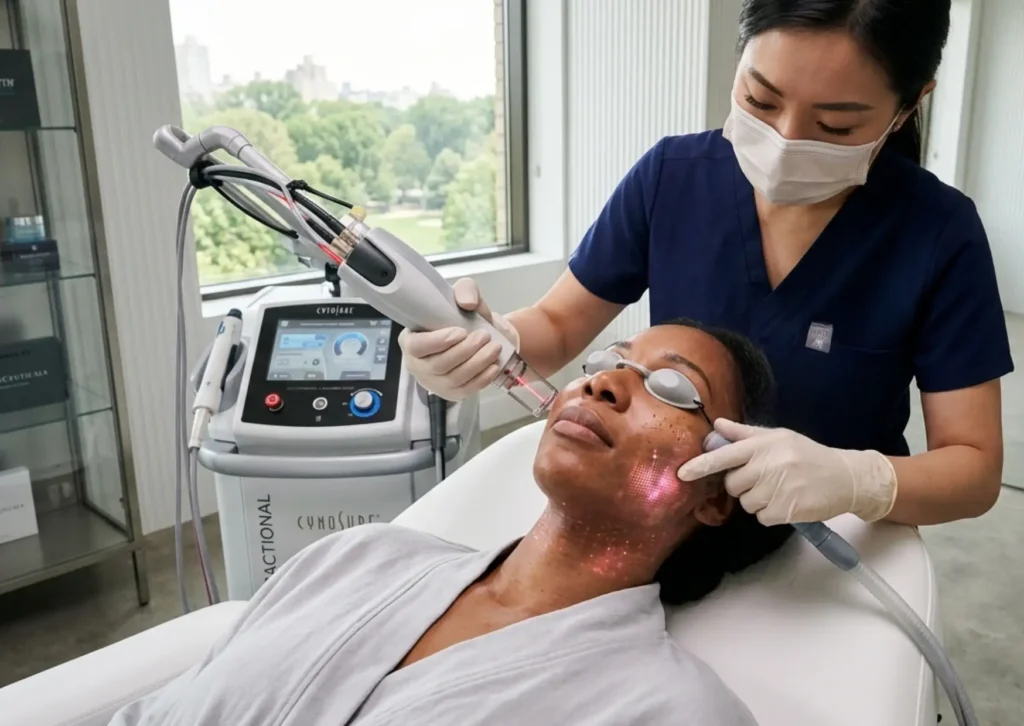 Fractional laser skin rejuvenation treatment in White Rock BC
