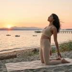 Woman practicing holistic wellness and stress reduction to support hormonal balance and emotional wellness near White Rock BC